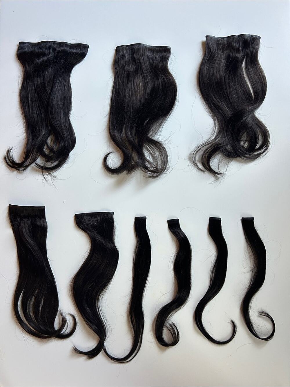 Luxy Seamless Clip In Hair Extensions 16” Inch 140g 1B Off Black Remy Human Hair